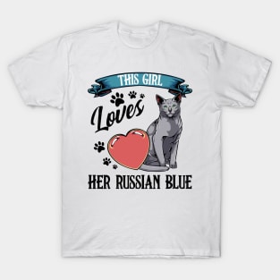Russian Blue Cat T-Shirt